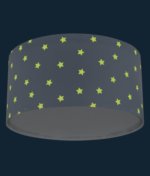 Dalber 82216T - Dětské stropní svítidlo STAR LIGHT 2xE27/60W/230V modrá