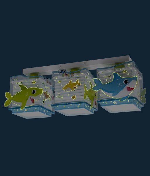 Dalber 63473 - Dětské stropní svítidlo BABY SHARK 3xE27/60W/230V