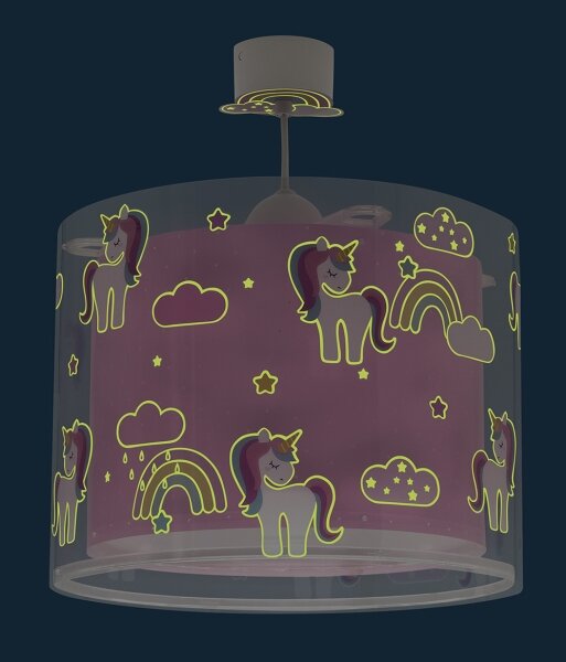 Dalber 41592 - Dětský lustr UNICORNS 1xE27/60W/230V