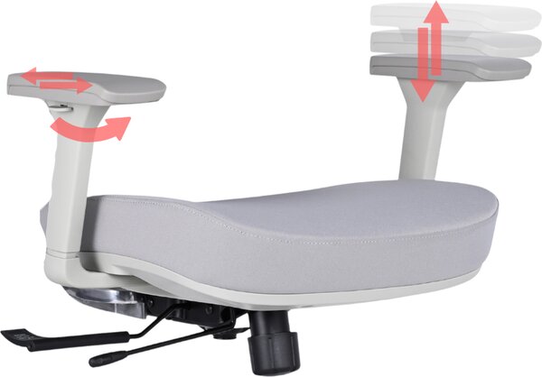 Mercury Ergonomická kancelářská židle DAKOTA GREY, šedé plasty