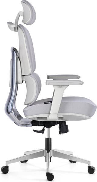 Mercury Ergonomická kancelářská židle DAKOTA GREY, šedé plasty