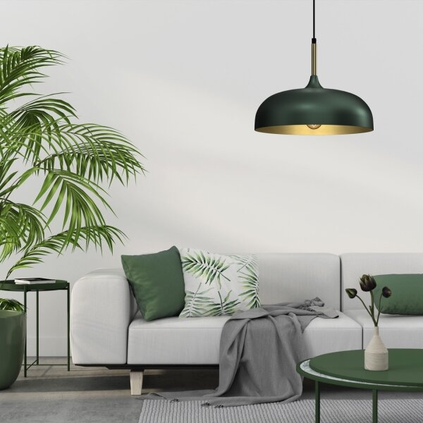 Brilagi - Lustr na lanku ABRAHAM 1xE27/60W/230V pr. 35 cm zelená