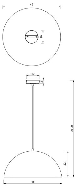 Lustr na lanku BETA 1xE27/60W/230V pr. 45 cm bílá