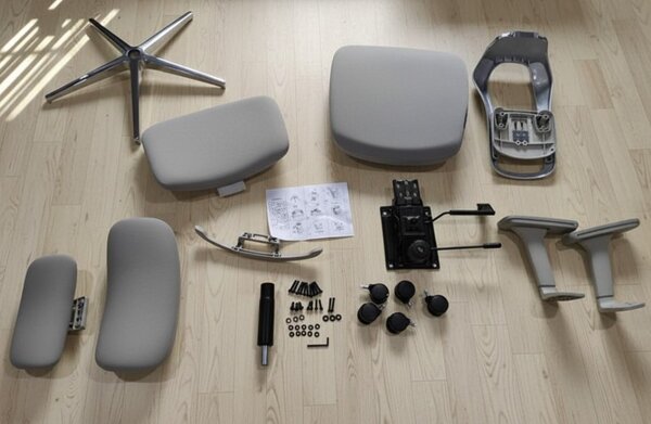 Mercury Ergonomická kancelářská židle DAKOTA GREY, šedé plasty