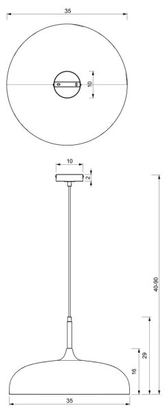 Brilagi - Lustr na lanku ABRAHAM 1xE27/60W/230V pr. 35 cm bílá