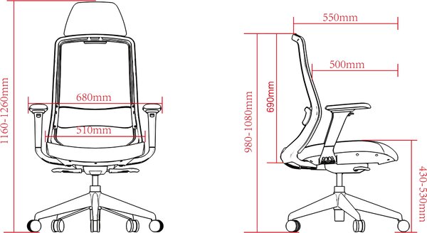 Mercury Ergonomická kancelářská židle DORA černá