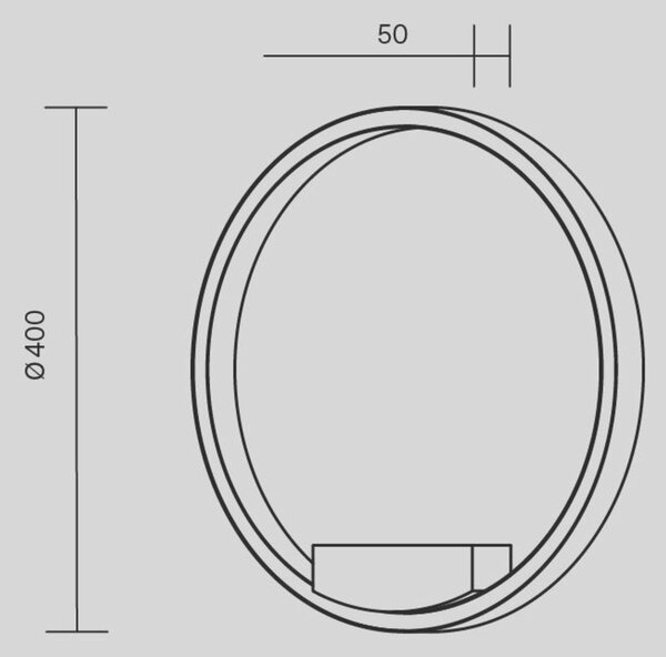 MAYTONI Nástěnné svítidlo Rim 23W MOD058WL-L25BK