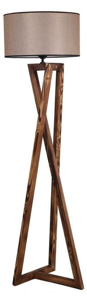 Stojací lampa MACKA 1xE27/60W/230V béžová/hnědá