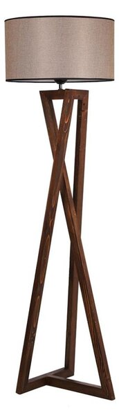 Stojací lampa MACKA 1xE27/60W/230V béžová/hnědá