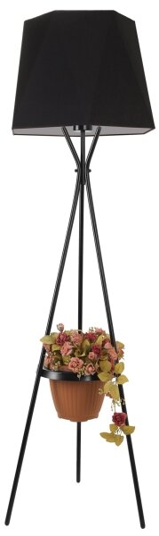 Stojací lampa VENEDIK 1xE27/60W/230V černá