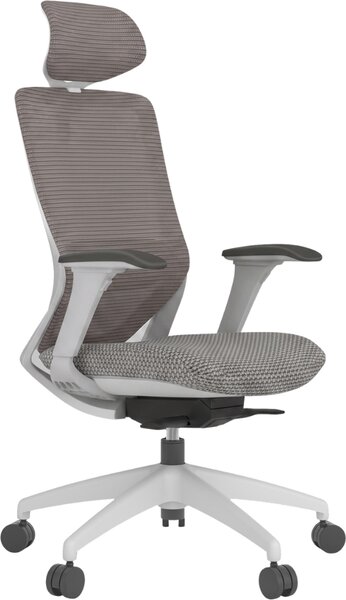 Mercury Ergonomická kancelářská židle SWIFT šedý plast, světle šedá látka