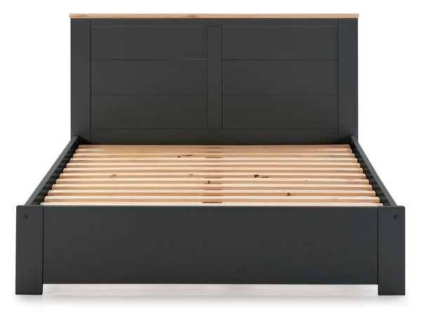 Antracitově šedá dvoulůžková postel Marckeric Akira, 160 x 200 cm
