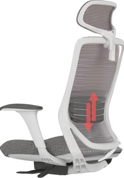 Mercury Ergonomická kancelářská židle SWIFT šedý plast, světle šedá látka