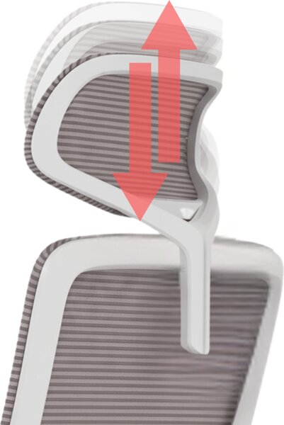 Mercury Ergonomická kancelářská židle SWIFT šedý plast, světle šedá látka
