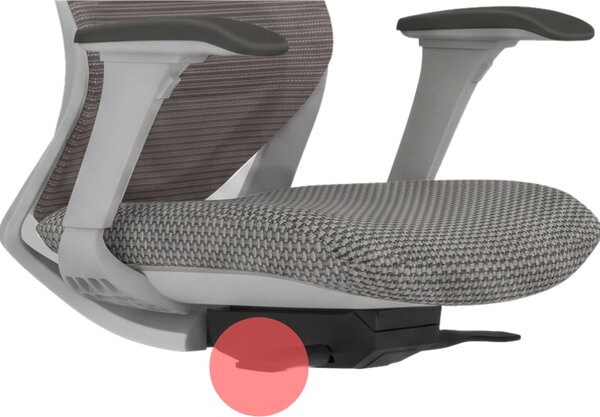 Mercury Ergonomická kancelářská židle SWIFT šedý plast, světle šedá látka
