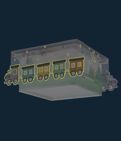 Dalber 63536 - Dětské stropní svítidlo TRAIN 2xE27/60W/230V