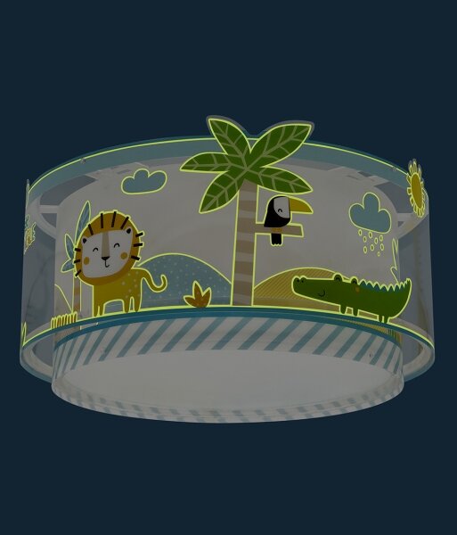 Dalber 76116 - Dětské stropní svítidlo JUNGLE 2xE27/15W/230V