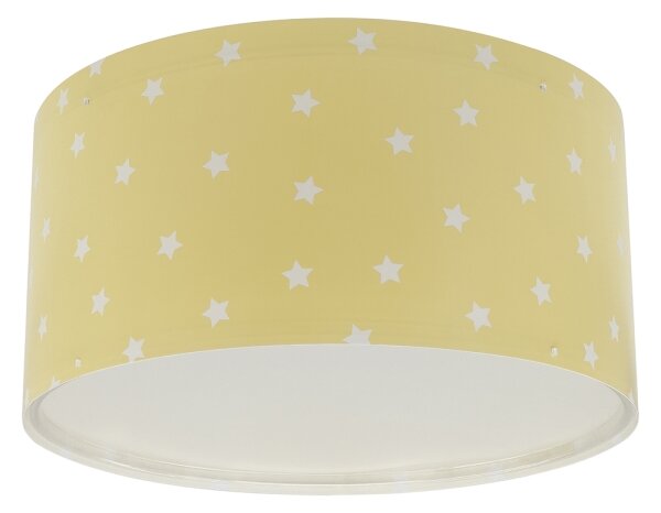 Dalber 82216A - Dětské stropní svítidlo STAR LIGHT 2xE27/60W/230V žlutá