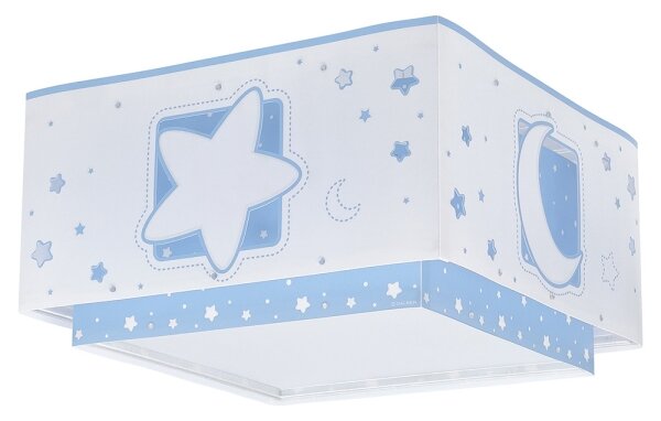 Dalber 63236T - Dětské stropní svítidlo MOONLIGHT 2xE27/60W/230V modrá