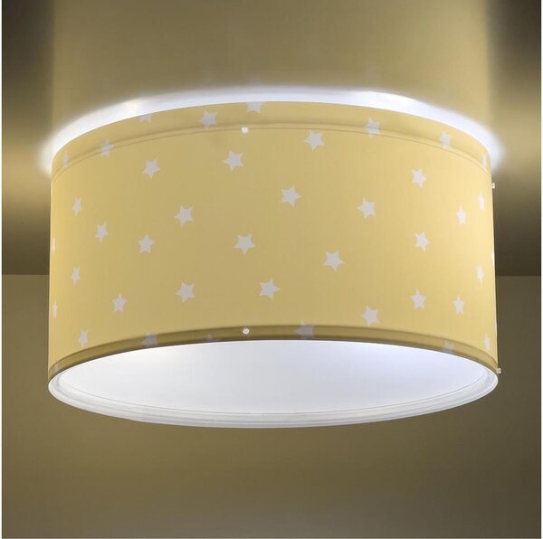 Dalber 82216A - Dětské stropní svítidlo STAR LIGHT 2xE27/60W/230V žlutá