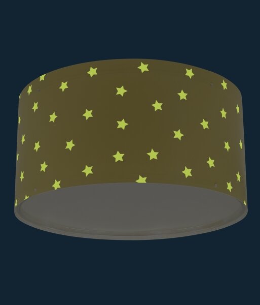 Dalber 82216A - Dětské stropní svítidlo STAR LIGHT 2xE27/60W/230V žlutá