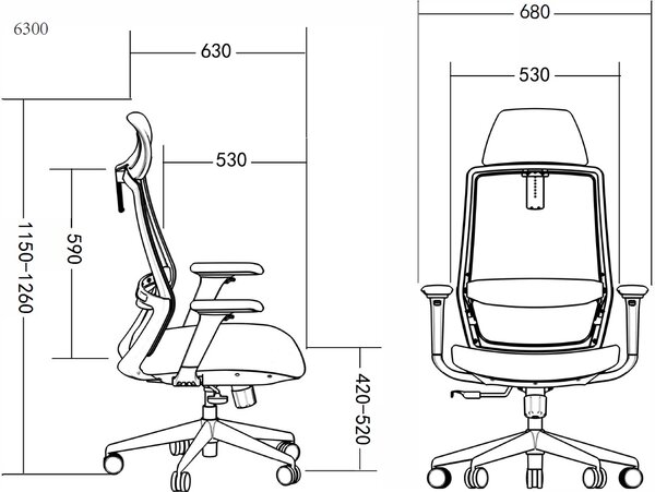 Mercury Ergonomická kancelářská židle COLORADO černé