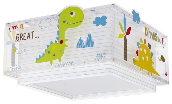 Dalber 73456 - Dětské stropní svítidlo DINOS 2xE27/60W/230V