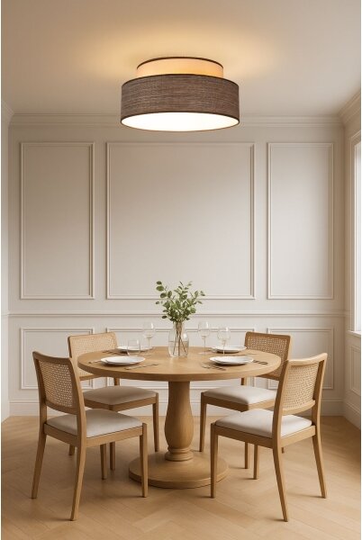 Stropní svítidlo GRACE 1xE27/60W/230V pr. 40 cm krémová/hnědá