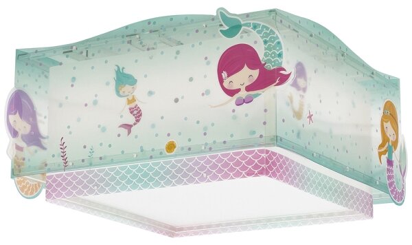 Dalber 63446 - Dětské stropní svítidlo MERMAIDS 2xE27/60W/230V