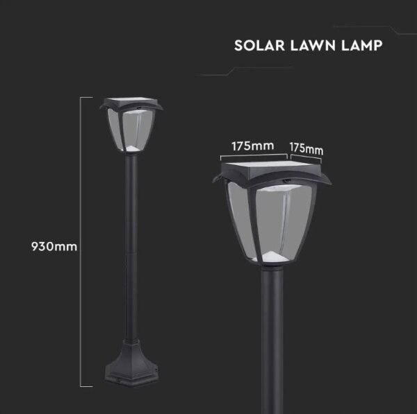 LED Solární lampa LED/2W/230V 93 cm 3000/6000K IP65 2200 mAh