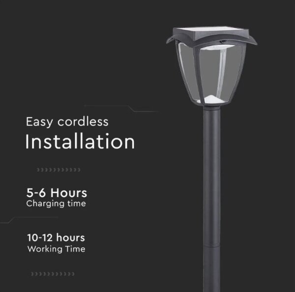LED Solární lampa LED/2W/230V 93 cm 3000/6000K IP65 2200 mAh