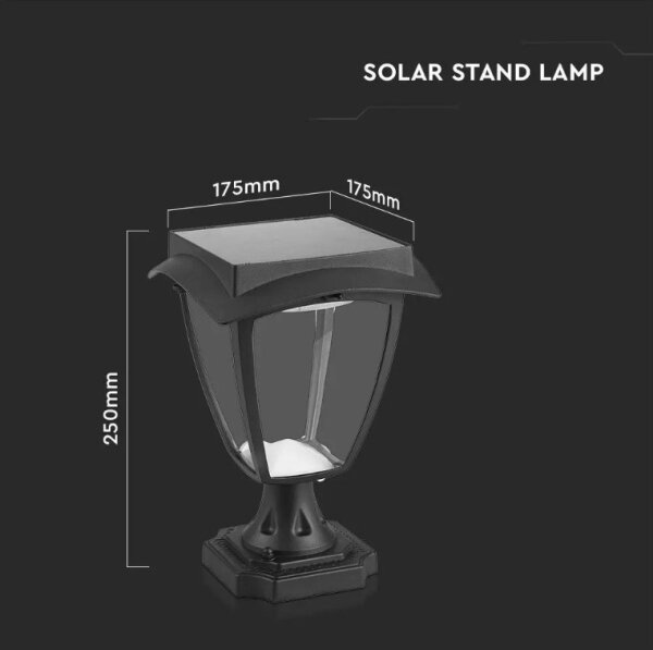 LED Solární lampa LED/2W/3,7V 3000/6000K IP65 2200 mAh