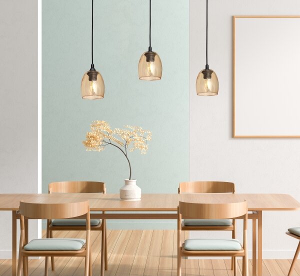 Lustr na lanku BRILLANT 3xE27/15W/230V béžová