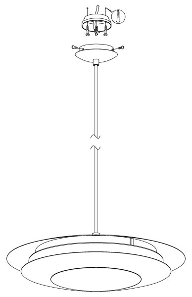 Eglo 98043 - LED RGBW Stmívatelný lustr na lanku MONEVA-C LED/18W/230V