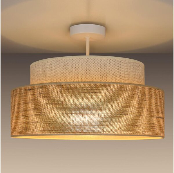 Přisazený lustr BOHO 1xE27/60W/230V pr. 40 cm krémová/béžová