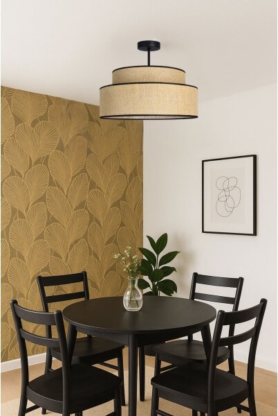 Přisazený lustr BOHO 1xE27/60W/230V pr. 40 cm béžová