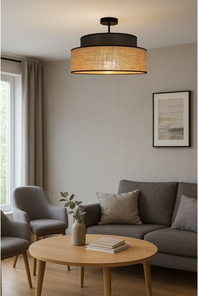 Přisazený lustr BOHO 1xE27/60W/230V pr. 40 cm hnědá/béžová