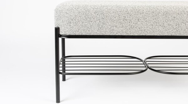 Světle šedá lavice White Label Milou