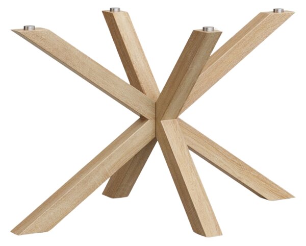 Dubový jídelní stůl Kave Home Argo 160 x 90 cm s přírodní kovovou podnoží