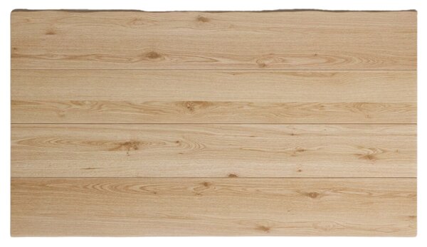 Dubový jídelní stůl Kave Home Argo 160 x 90 cm s přírodní kovovou podnoží
