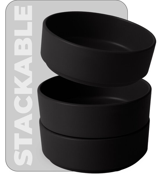 Jídelní sada talířů 18 ks Matte Black Collection