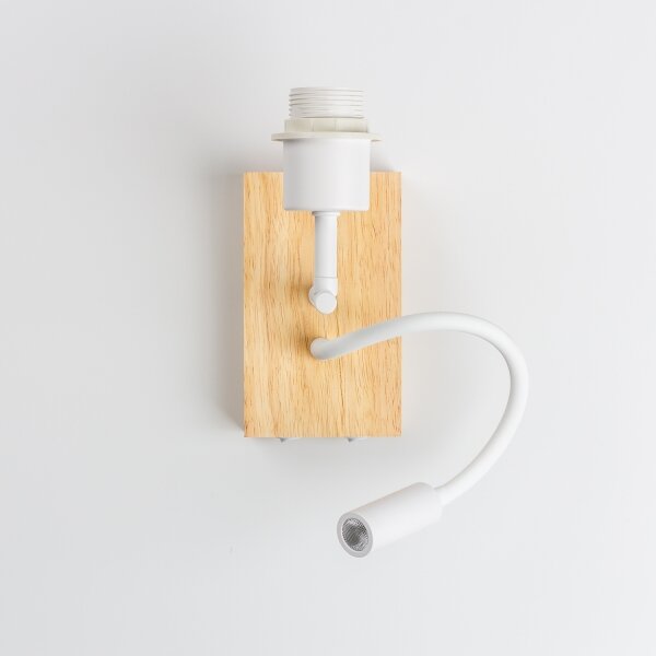 Brilagi - LED Nástěnná lampa NUBILA WOOD 1xE27/25W/230V + LED/3W dub/bílá