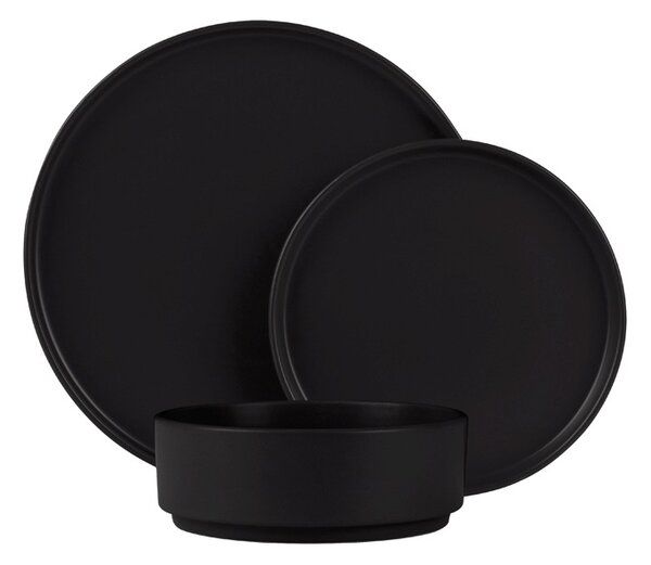 Jídelní sada talířů 18 ks Matte Black Collection