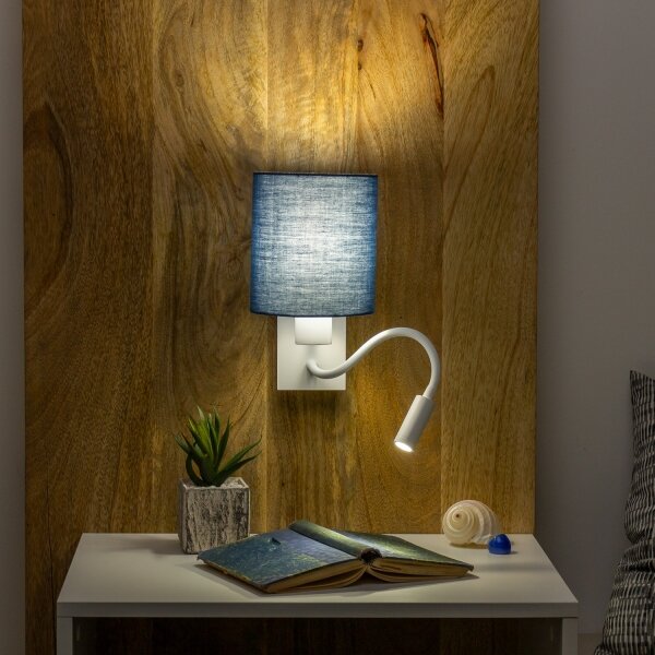 Brilagi - LED Nástěnná lampa NUBILA 1xE27/25W/230V+ LED/3W bílá/tmavě modrá