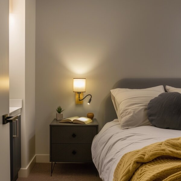Brilagi - LED Nástěnná lampa NUBILA WOOD 1xE27/25W/230V + LED/3W dub/hnědá