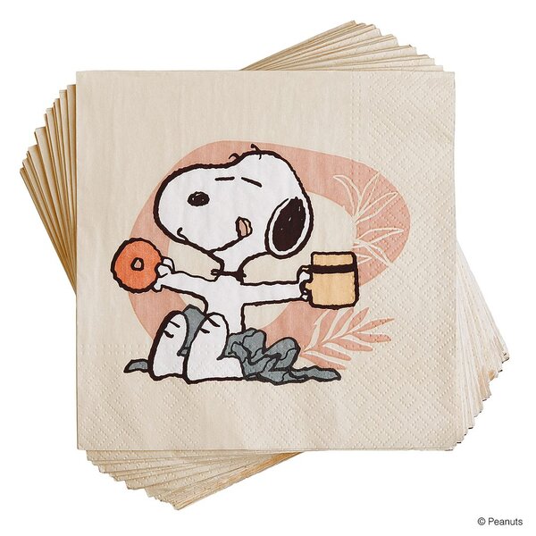 PEANUTS Papírové ubrousky Snoopy si užívá