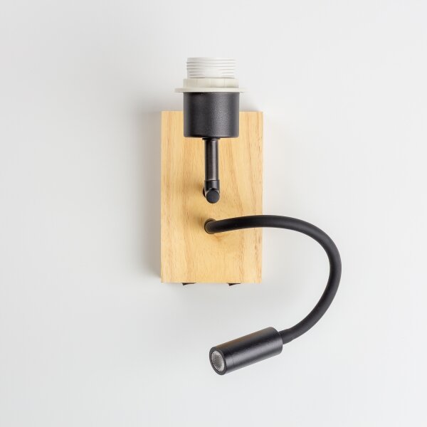 Brilagi - LED Nástěnná lampa NUBILA WOOD 1xE27/25W/230V + LED/3W dub/růžová