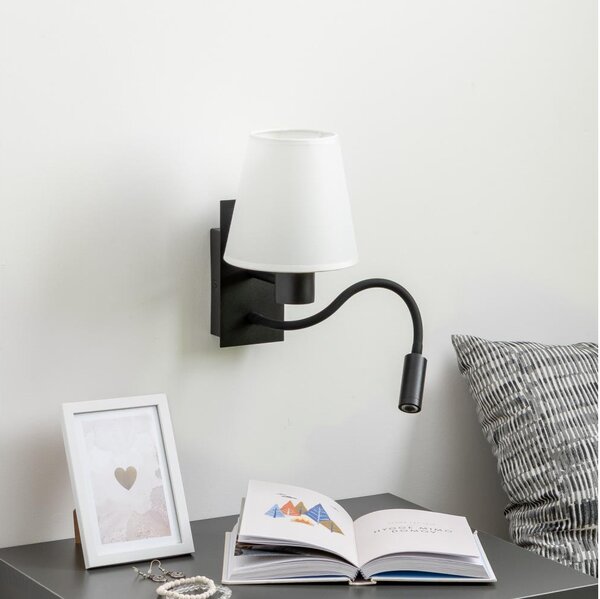 Brilagi - LED Nástěnná lampa NUBILA 1xE27/25W/230V + LED/3W černá/bílá