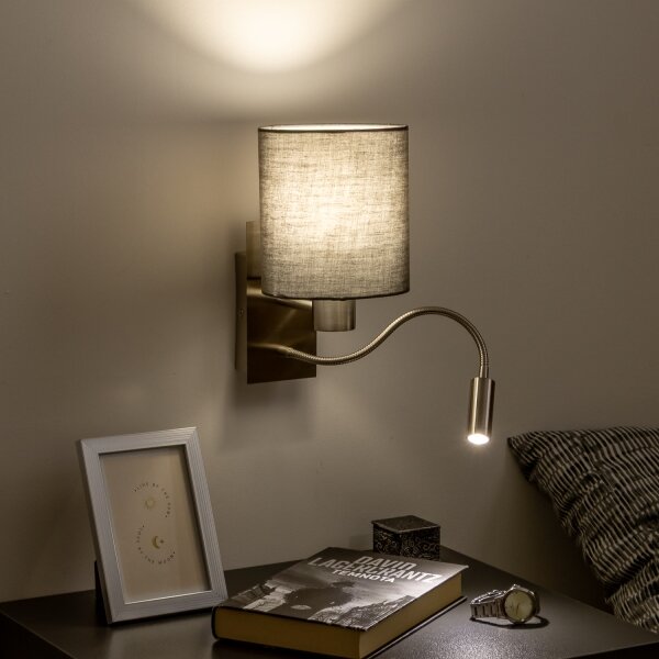 Brilagi - LED Nástěnná lampa NUBILA 1xE27/25W/230V + LED/3W chrom/antracit
