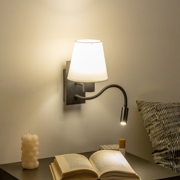 Brilagi - LED Nástěnná lampa NUBILA 1xE27/25W/230V + LED/3W černá/bílá